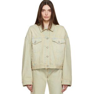 Acne Studios Pale yellow/blue Oversized Denim Jacket